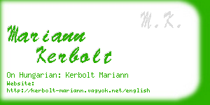 mariann kerbolt business card